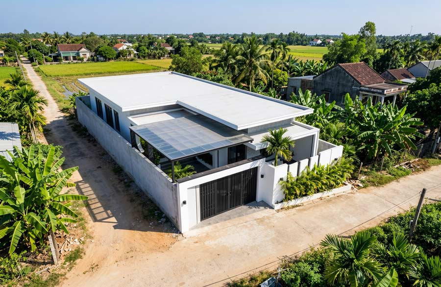 Mẫu nhà mái bằng 1 tầng đẹp, tiết kiệm chi phí. Ảnh 8