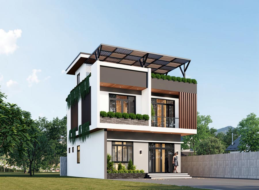 Nhà 2 tầng có sân thượng 100m2
