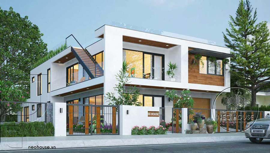 Nhà 2 tầng có sân thượng 200m2