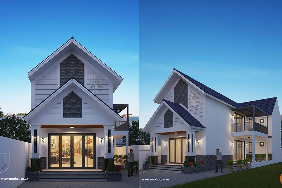 Biệt thự 1 tầng có gác lửng mặt tiền 8m