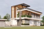 Mẫu Thiết Kế Biệt Thự Hiện Đại 2 Tầng Mái Bằng 4 Phòng Ngủ Tại Tiền Giang – BT68