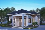 Thiết Kết Biệt Thự Nhà Vườn 1 Tầng Mái Nhật 3 Phòng Ngủ Tại Long An – BTV39