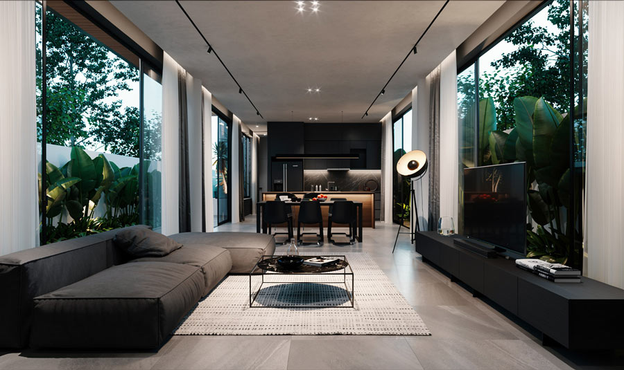 Chi phí thi công hoàn thiện nội thất nhà 1 tầng 70m2