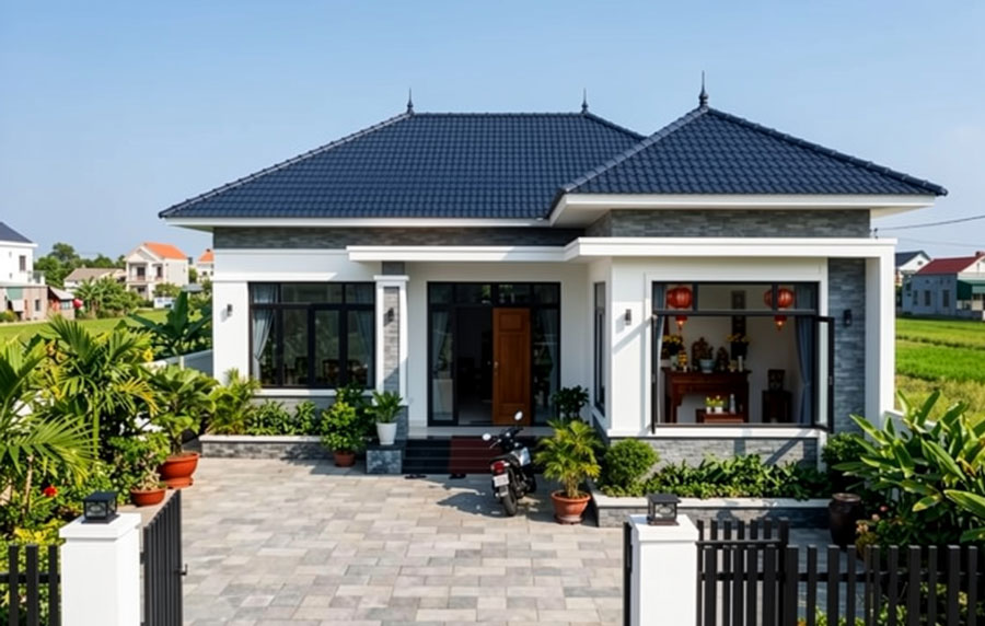 Xây nhà 1 tầng 100m2 hết bao nhiêu tiền?