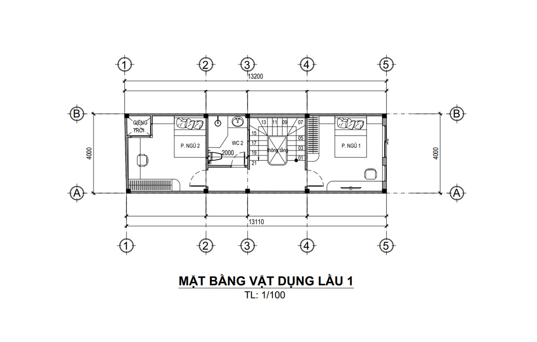 Mặt bằng lầu 1 nhà phố 3 tầng hiện đại mặt tiền 4m 2 phòng ngủ tại HCM