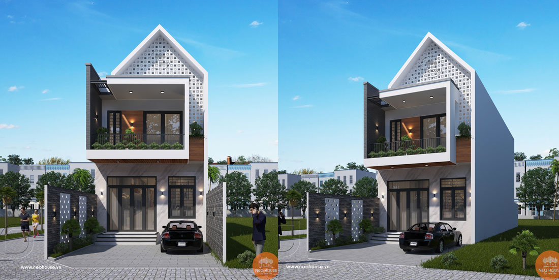 Nhà phố hiện đại 2 tầng 4 phòng ngủ có gara 6x15.5m tại Gia Lai. Ảnh 5