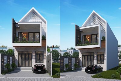 Mẫu Nhà Phố Hiện Đại 2 Tầng 4 Phòng Ngủ Có Gara 6×15.5m Tại Gia Lai – NP107