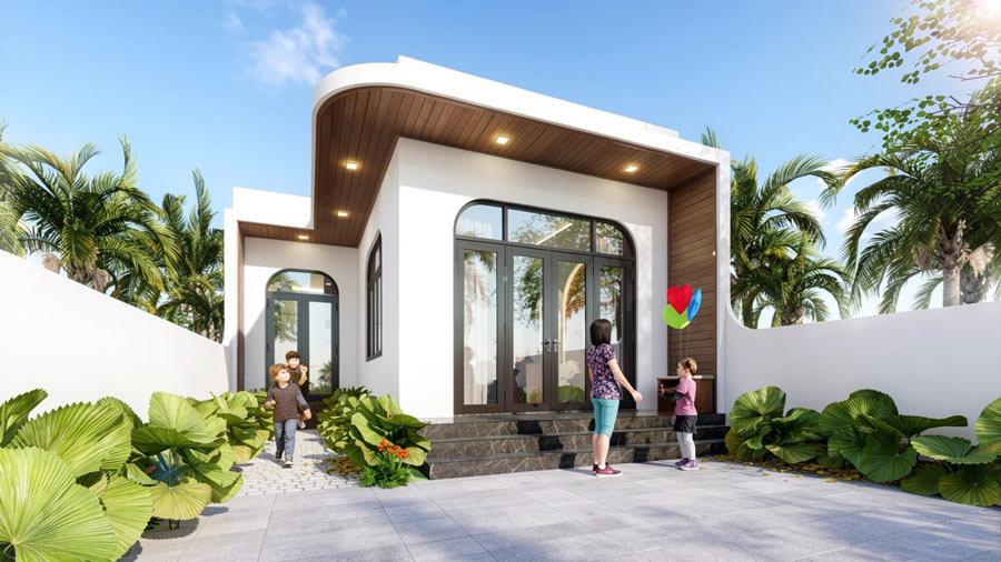 Mẫu thiết kế nhà 1 tầng 50m2 đẹp. Ảnh 11