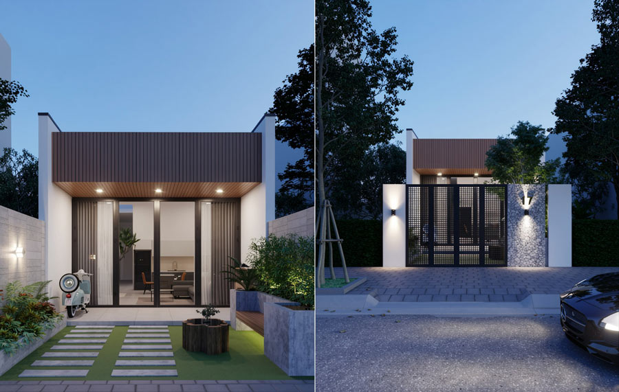 Mẫu thiết kế nhà 1 tầng 50m2 đẹp. Ảnh 12