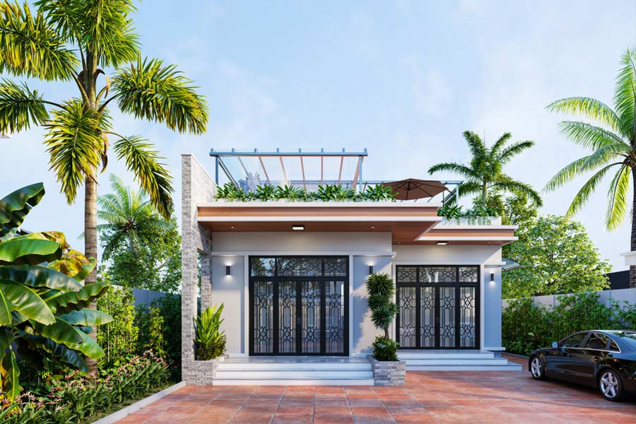 Mẫu thiết kế nhà 1 tầng 50m2 đẹp. Ảnh 13