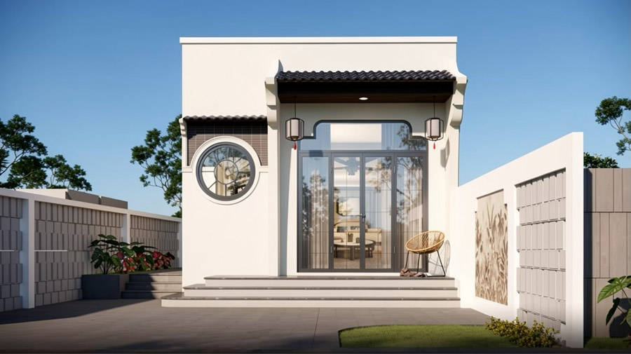 Mẫu thiết kế nhà 1 tầng 50m2 đẹp. Ảnh 3