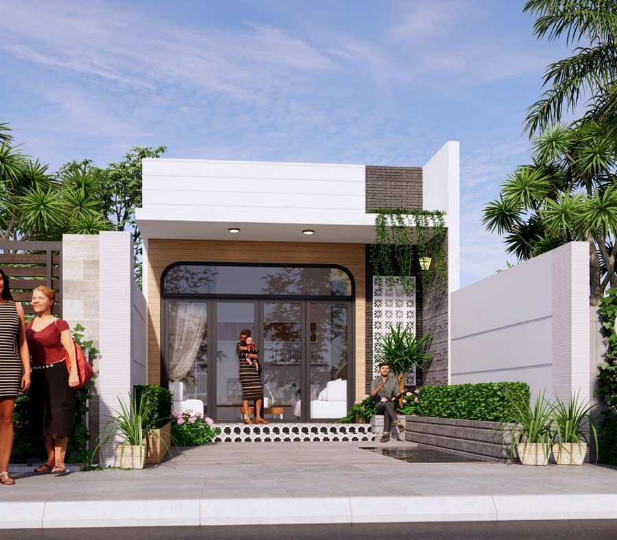 Mẫu thiết kế nhà 1 tầng 50m2 đẹp. Ảnh 8