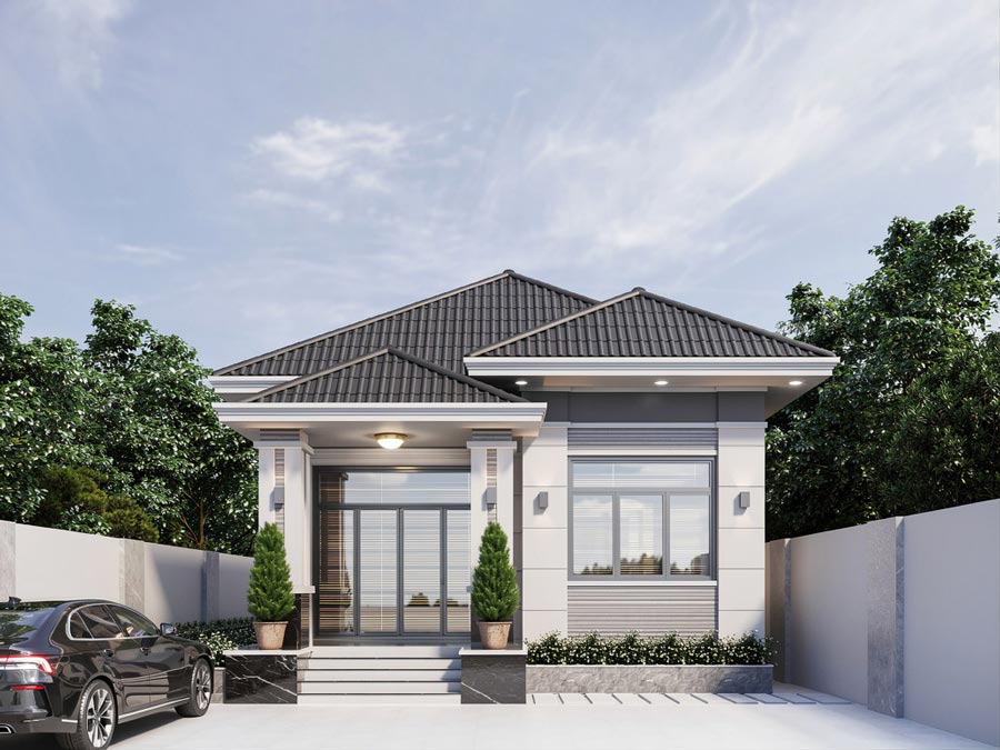 Mẫu thiết kế nhà 1 tầng 50m2 đẹp. Ảnh 9