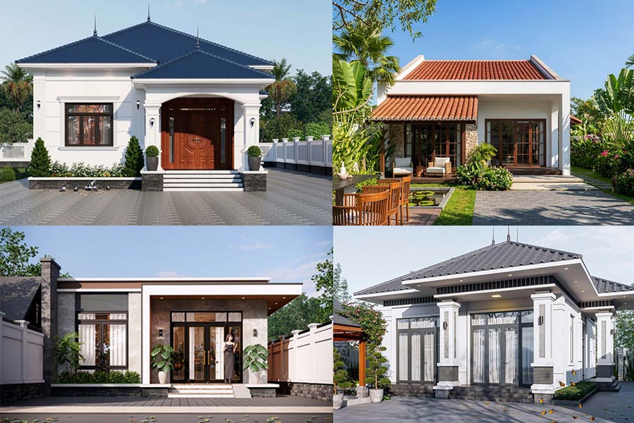 25+ Mẫu thiết kế nhà ngang 8m dài 14m 1 tầng đẹp, tiện nghi