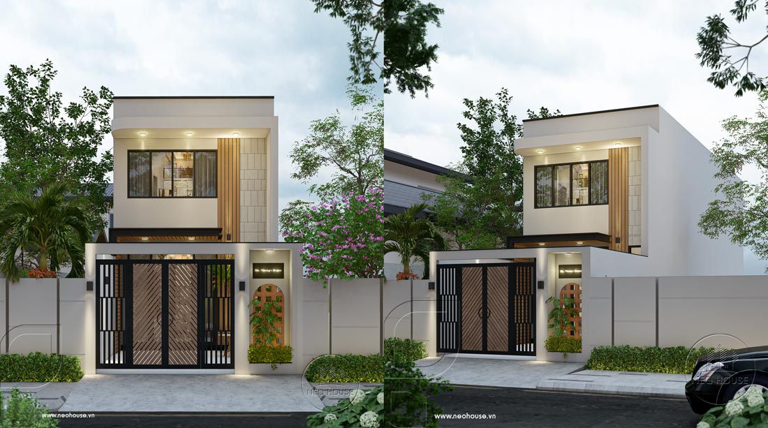 Thiết kế nhà phố 1 trệt 1 lửng hiện đại tại Đồng Tháp. Ảnh 4