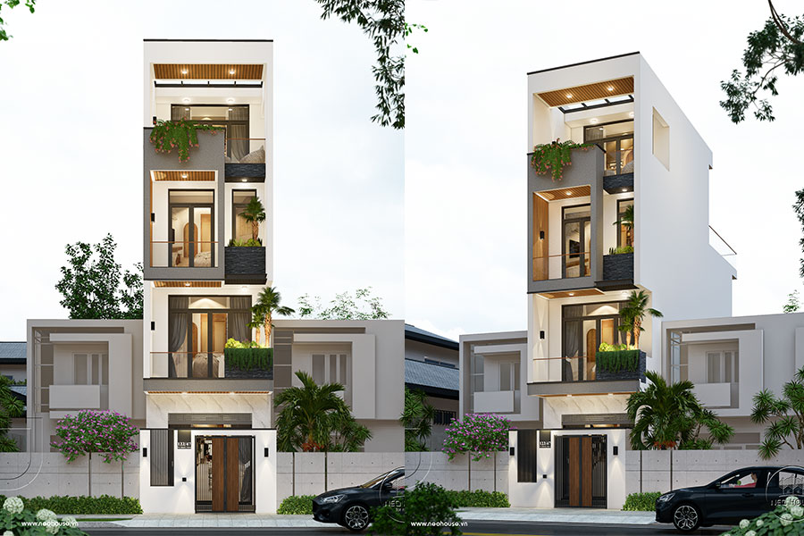 Nhà phố 4 tầng hiện đại mặt tiền 4m
