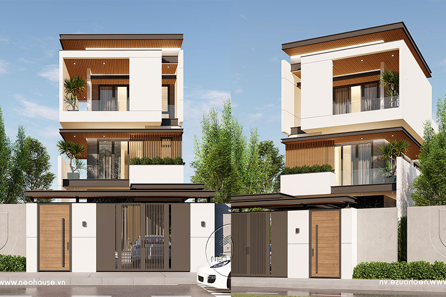 Nhà phố hiện đại 3 tầng mặt tiền 5.5m có gara