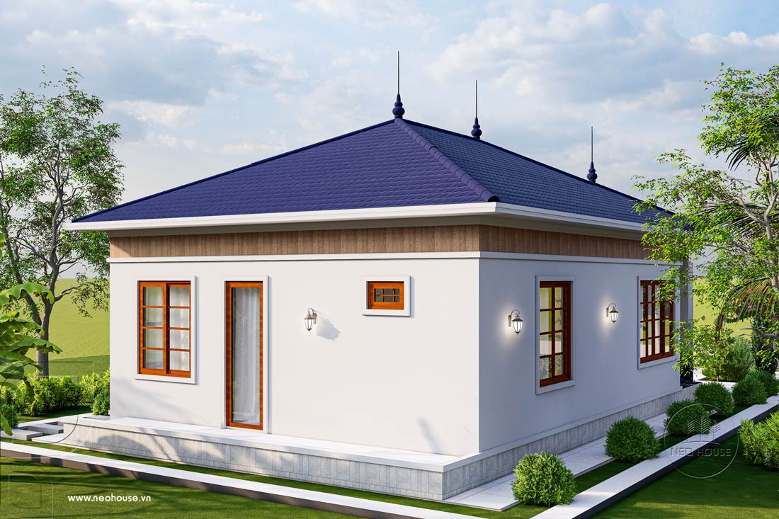 Phối cảnh biệt thự mái Nhật 1 tầng 2 phòng ngủ tại Đồng Nai. Ảnh 5