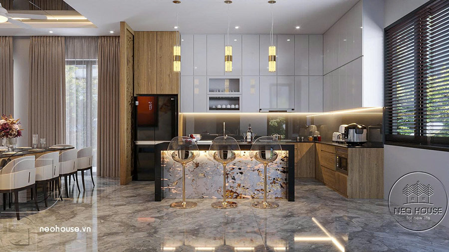 Thi công biệt thự 1 tầng mái Nhật có hồ bơi sang trọng 15x13m