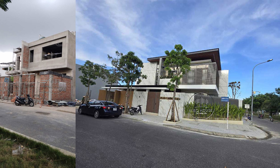 Thi công hoàn thiện biệt thự 2 tầng mái bằng 11x12m sang trọng