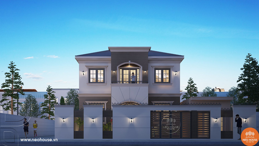 Thi công hoàn thiện biệt thự 2 tầng phong cách châu Âu 10x12m