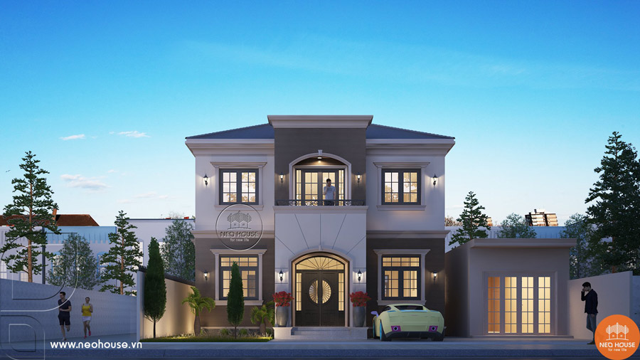 Thi công hoàn thiện biệt thự 2 tầng phong cách châu Âu 10x12m
