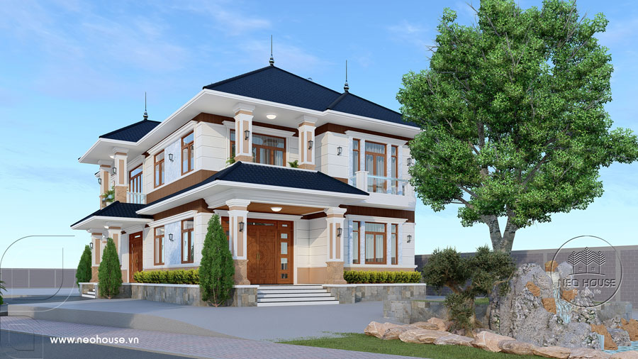 Thi công biệt thự nghỉ dưỡng 2 tầng đẳng cấp