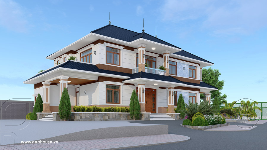 Thi công biệt thự nghỉ dưỡng 2 tầng đẳng cấp