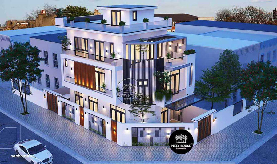 Thi công hoàn thiện biệt thự phố 3 tầng 7x14m hiện đại