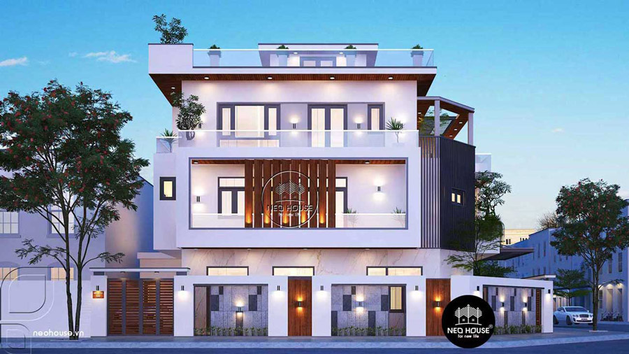 Thi công hoàn thiện biệt thự phố 3 tầng 7x14m hiện đại