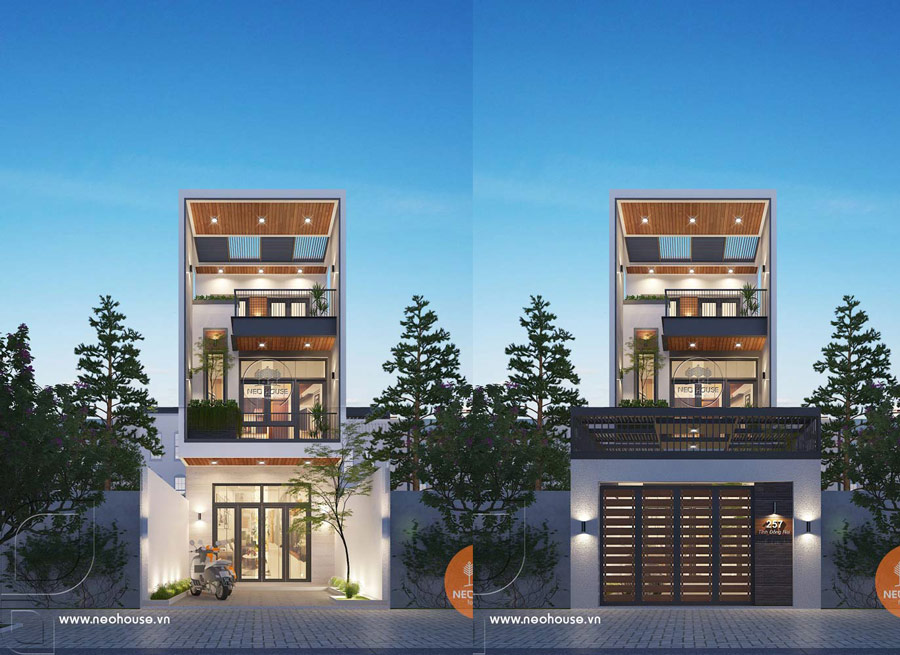 Thi công hoàn thiện nhà phố 3 tầng mặt tiền 5m sang trọng
