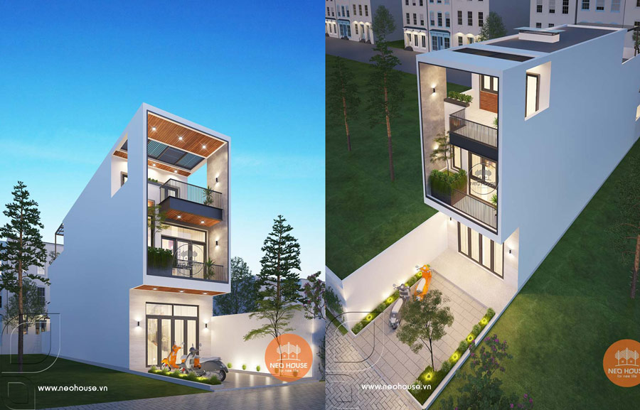 Thi công hoàn thiện nhà phố 3 tầng mặt tiền 5m sang trọng