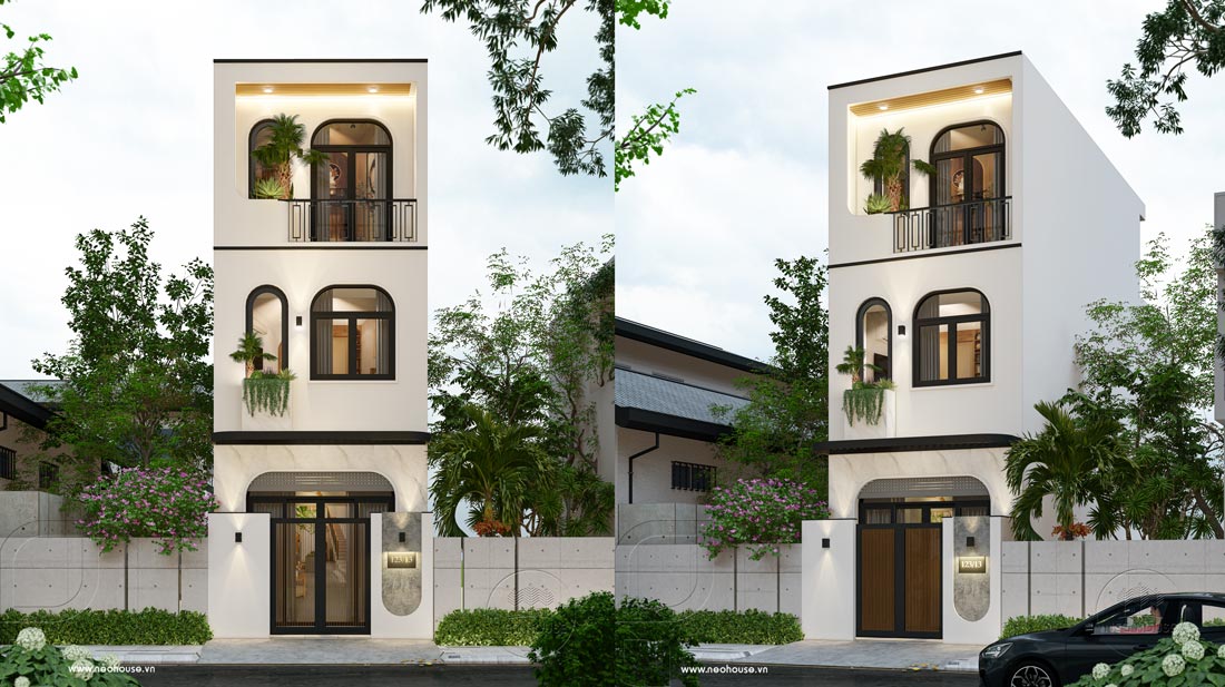 Thiết kế nhà phố 3 tầng hiện đại mặt tiền 4m 2 phòng ngủ tại HCM. Ảnh 3