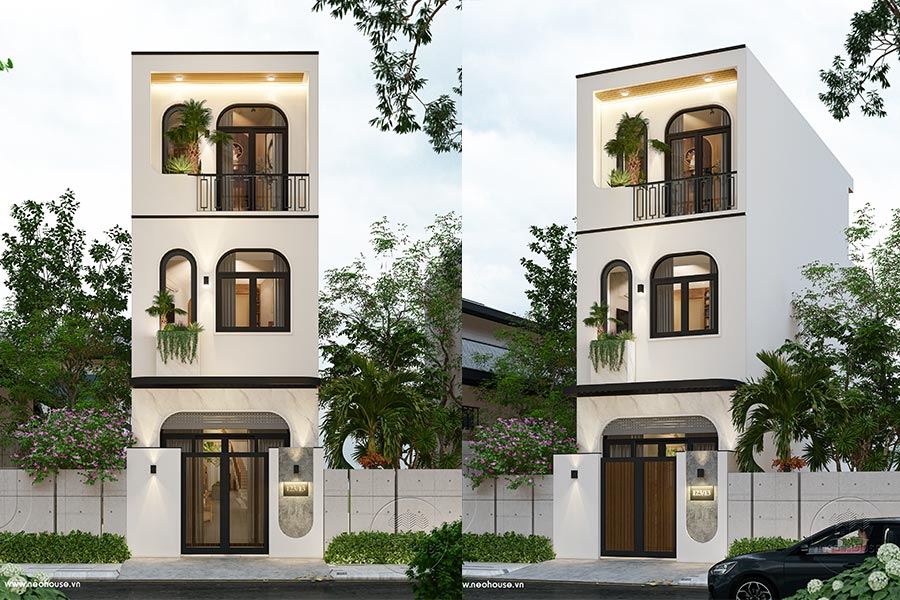 Nhà phố 3 tầng hiện đại mặt tiền 4m 2 phòng ngủ