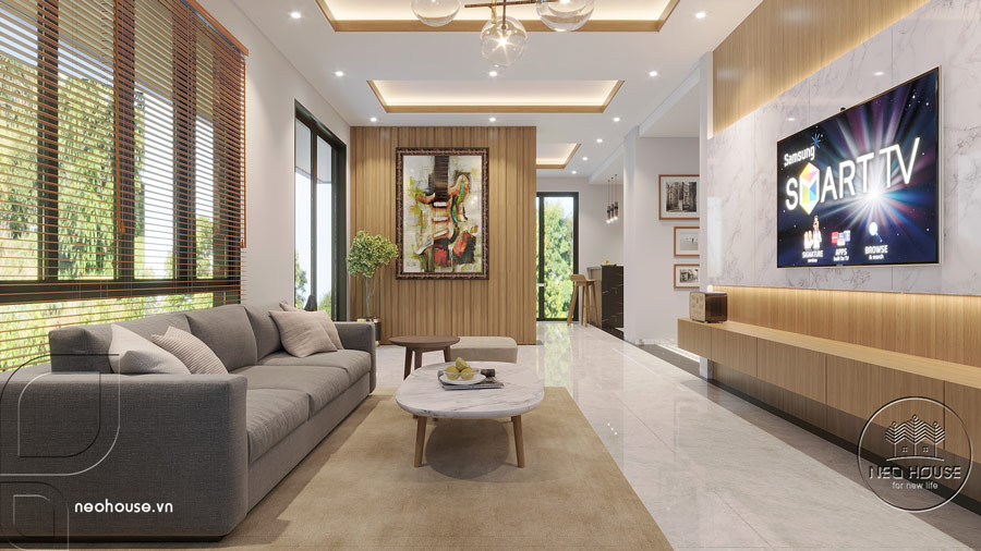 Xây nhà biệt thự 2 tầng 1 tum trọn gói 8x12m tại Phú Quốc
