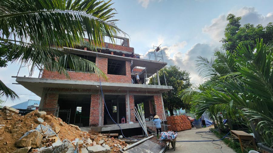 Xây nhà biệt thự 2 tầng 1 tum trọn gói 8x12m tại Phú Quốc