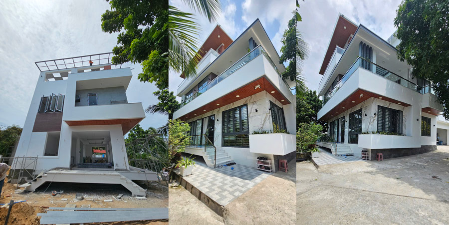 Xây nhà biệt thự 2 tầng 1 tum trọn gói 8x12m tại Phú Quốc