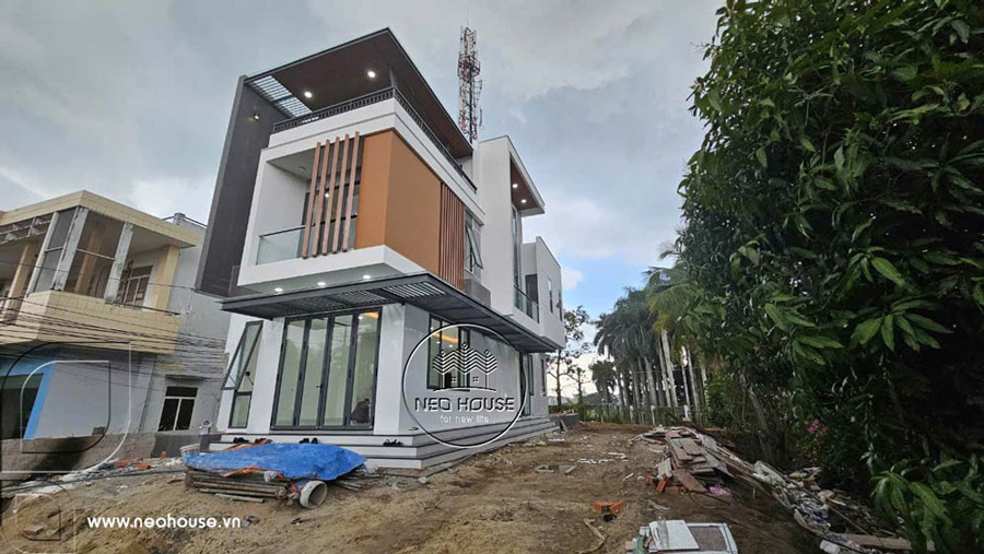 Xây nhà phố 2 tầng 1 tum trọn gói mặt tiền 6m