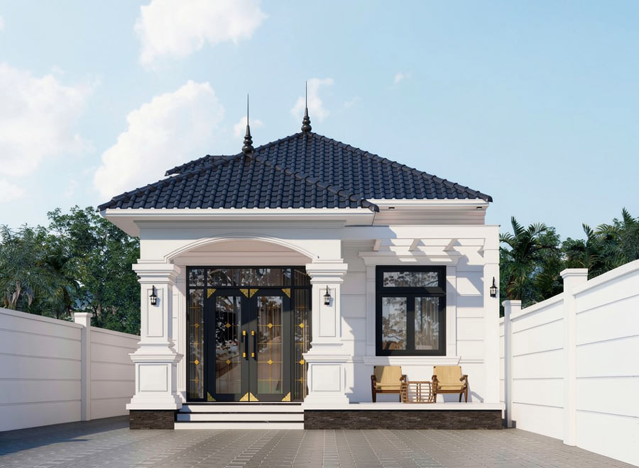 Ý tưởng thiết kế xây nhà 1 tầng 80m2 đẹp. Ảnh 11