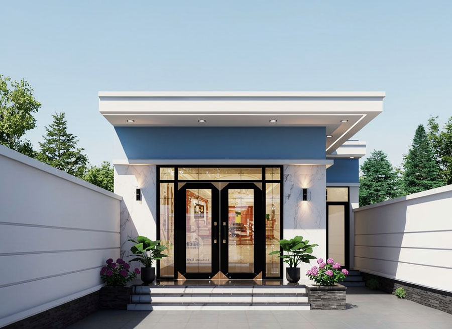 Ý tưởng thiết kế xây nhà 1 tầng 80m2 đẹp. Ảnh 14