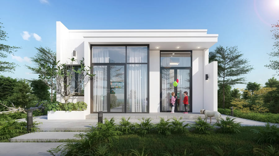 Ý tưởng thiết kế xây nhà 1 tầng 80m2 đẹp. Ảnh 3