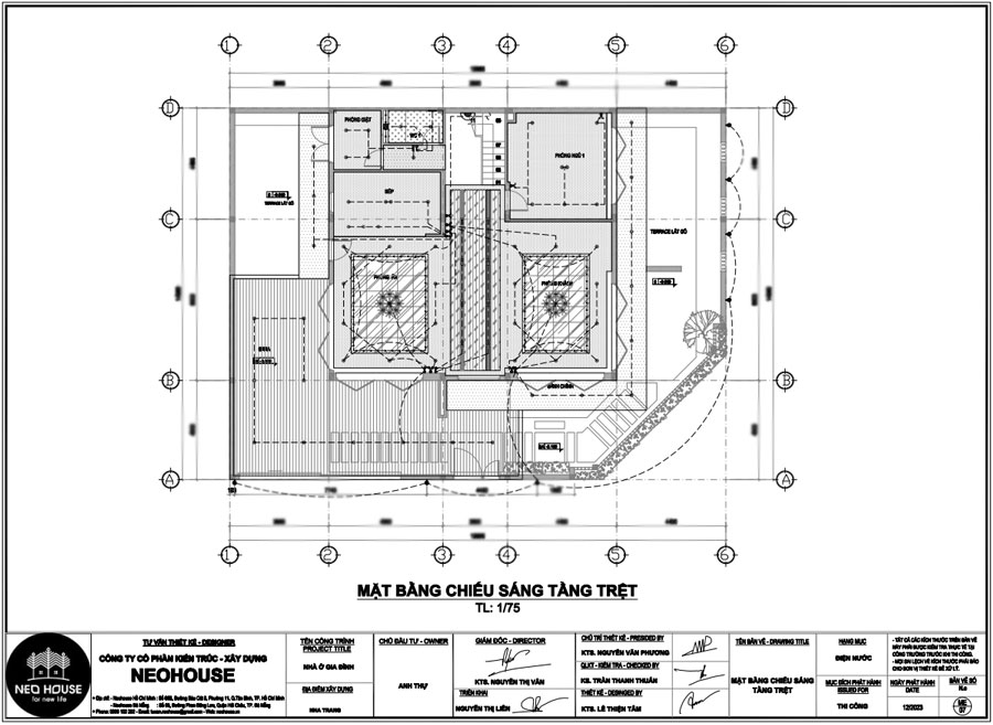 Bản vẽ điện nhà 2 tầng phong cách hiện đại