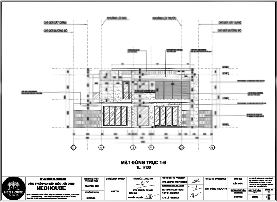 Bản vẽ mặt đứng nhà 2 tầng phong cách hiện đại
