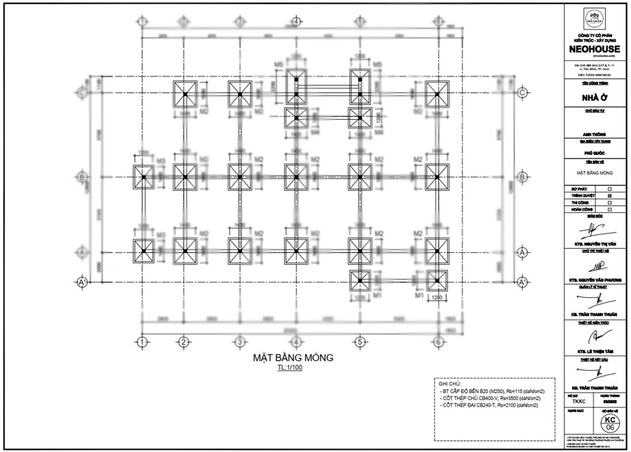 Cách tính diện tích móng nhà 2 tầng