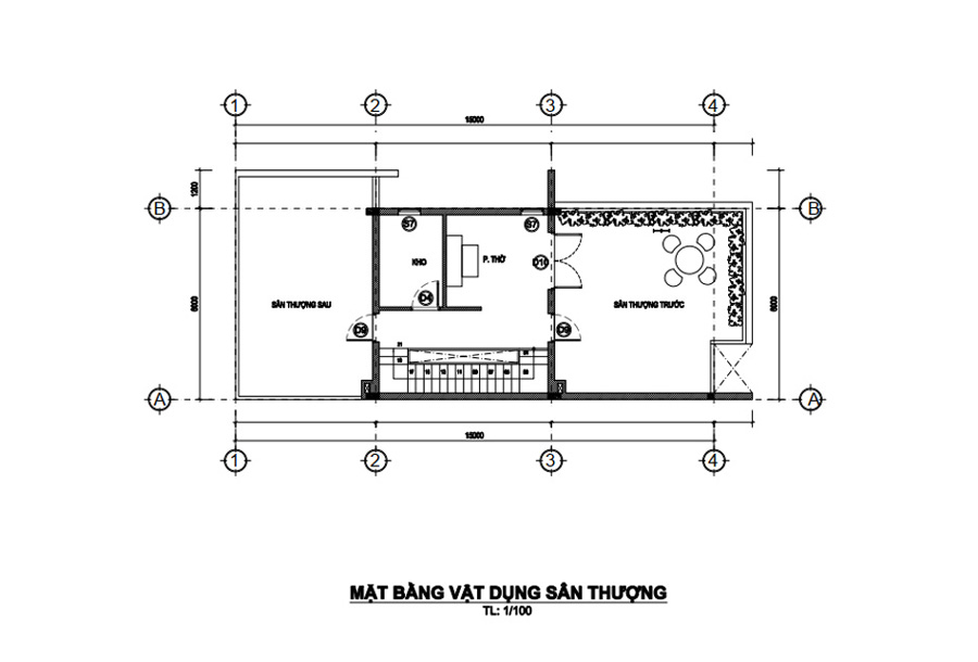 Cách tính diện tích sân thượng nhà 2 tầng