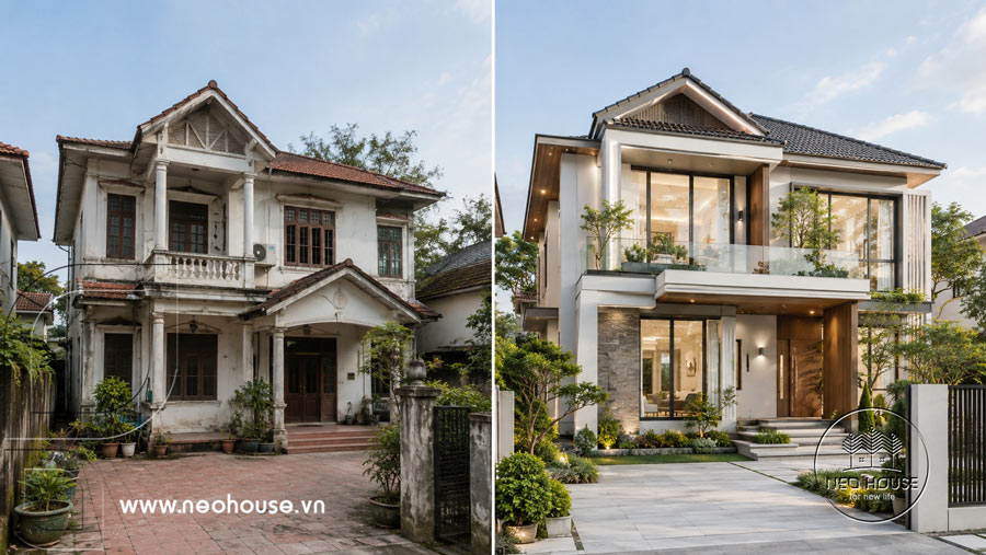 Cải tạo nhà ống 2 tầng thiếu sáng