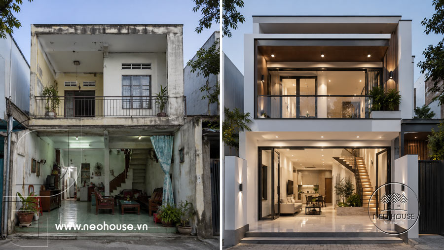 Cải tạo nhà 2 tầng cũ giữ nguyên kết cấu