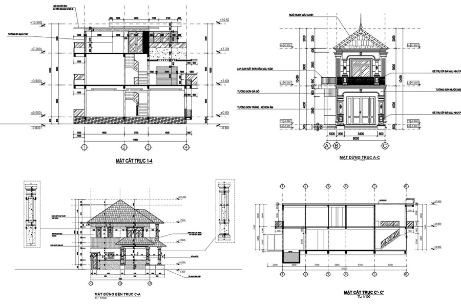 Tiêu Chuẩn Chiều Cao Tầng 1 Nhà 2 Tầng Đẹp, Chuẩn Phong Thủy