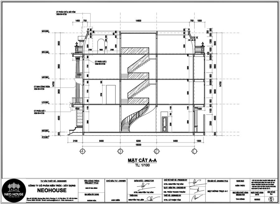 Chiều cao tầng 1 nhà 2 tầng phong cách tân cổ điển
