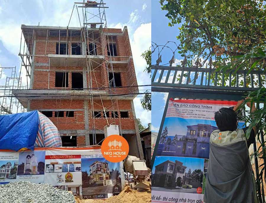 Bước 5: Chuẩn bị lán trại, treo biển báo